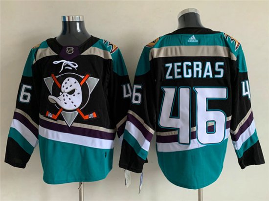 Anaheim Ducks #46 Trevor Zegras Alternate Black Jersey